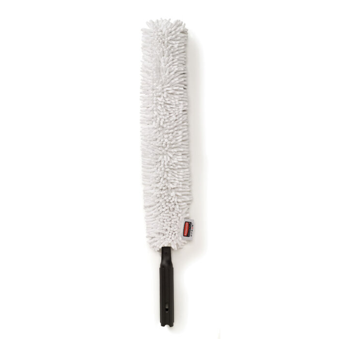 Rubbermaid Hygen Quick Connect steelstoffer met hoogwaardige microvezel (zwart, wit)