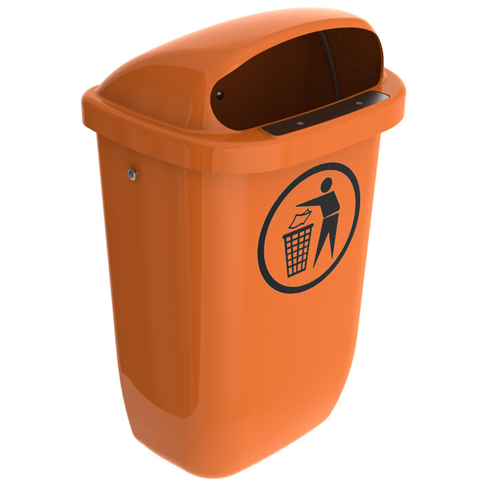 Afvalbak DIN-PK 50 liter oranje