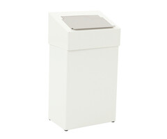 DutchDesign Afvalbak met hygiënische top 18 liter wit