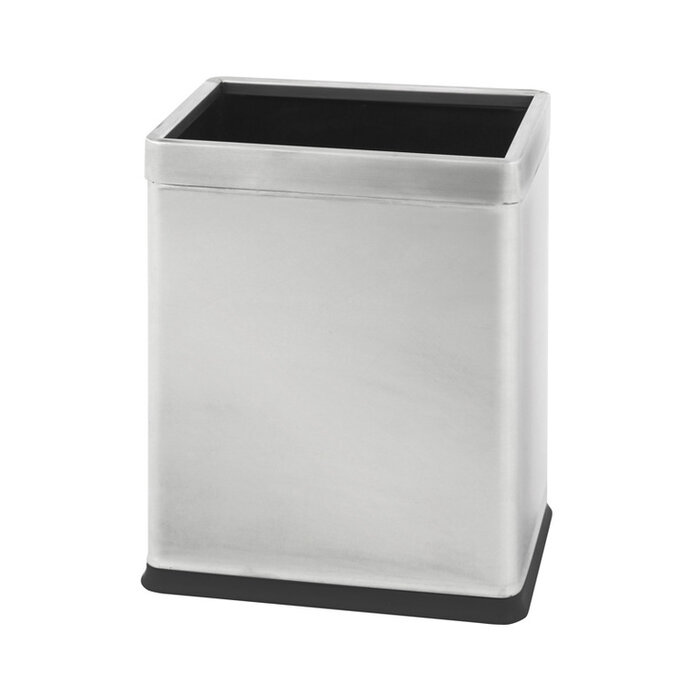 Dubbelwandige papierbak 10 liter mat RVS