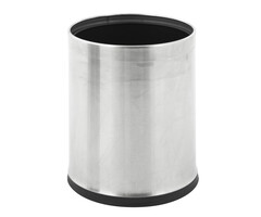 Dubbelwandige papierbak mat RVS rond mat RVS