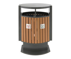 Buitenafvalbak afvalscheiding houtlook