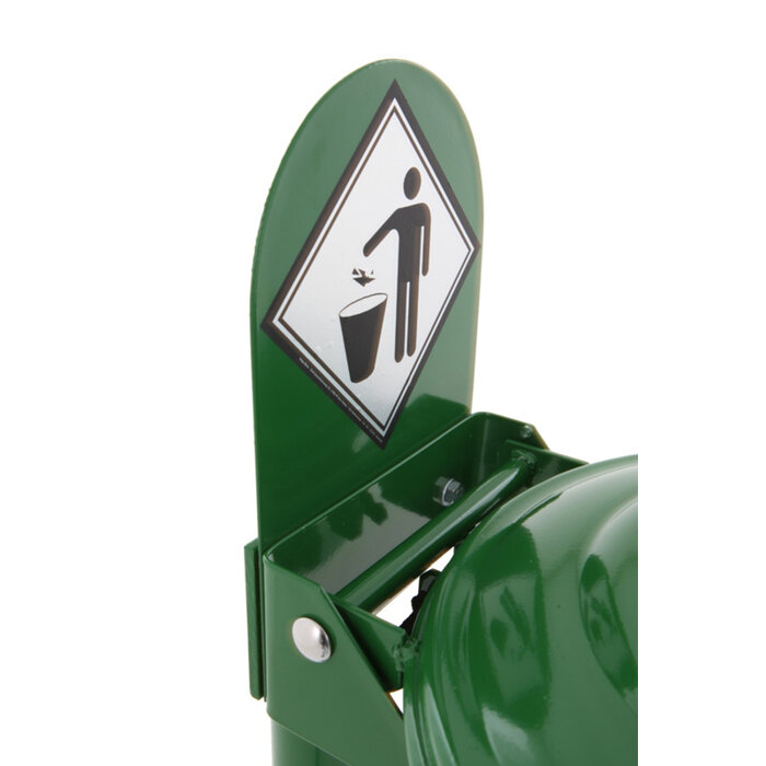 Stalen signaleringsplaat groen