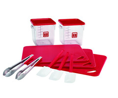 Rubbermaid Kleurgecodeerde set voor voedselbereiding en -bewaring rood
