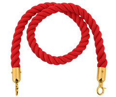 A-Select Koord van henneptouw (rood, messing)