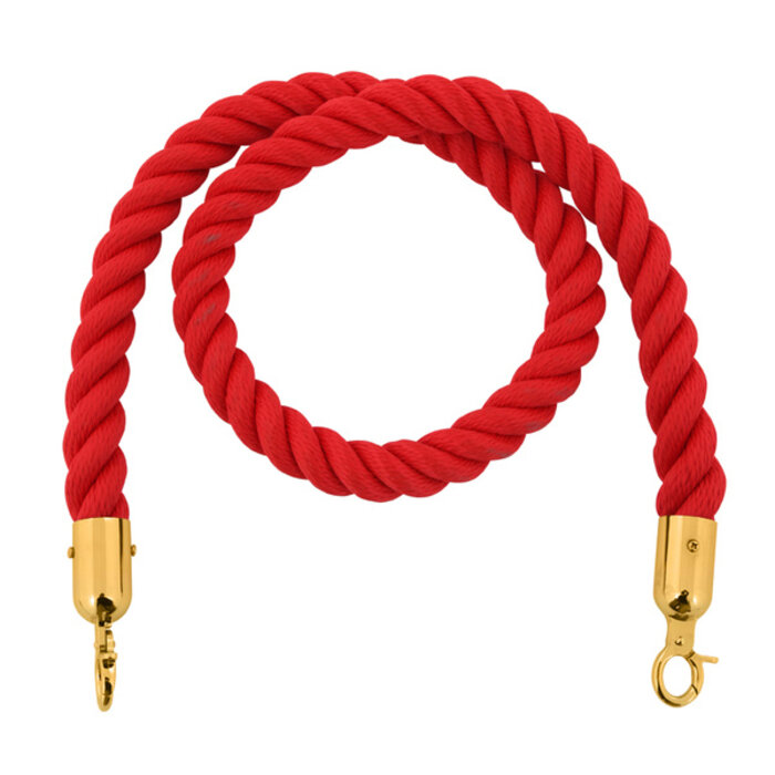 A-Select Koord van henneptouw (rood, messing)