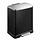 E-Cube pedaalemmer 20 liter (zwart glanzend, mat RVS)