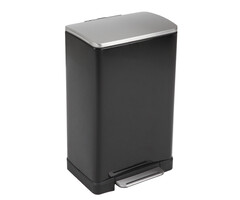 EKO E-Cube pedaalemmer 40 liter (zwart glanzend, mat RVS)