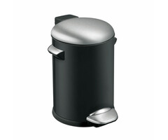 EKO Belle Deluxe pedaalemmer 3 liter (zwart glanzend, mat RVS)