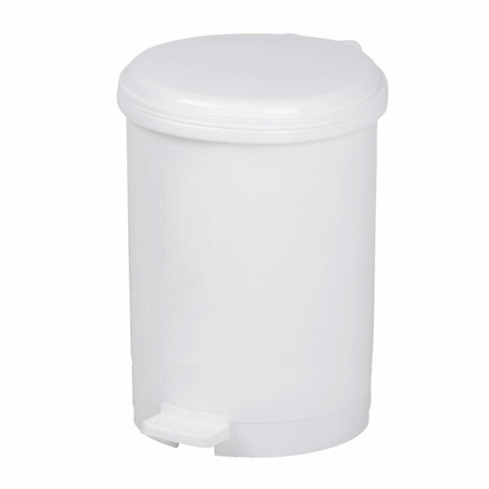 Pedaalemmer kunststof 40 liter wit