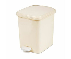 Rechthoekige pedaalemmer 22 liter wit