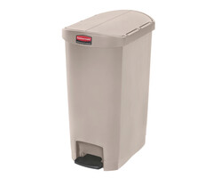 Rubbermaid Slim Jim Step On container End Step kunststof 50 liter beige