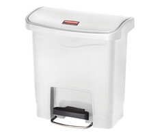 Rubbermaid Slim Jim Step On container Front Step kunststof 15 liter wit