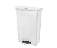 Rubbermaid Slim Jim Step On container Front Step kunststof 90 liter wit
