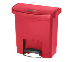 Rubbermaid Slim Jim Step On container Front Step kunststof 15 liter rood