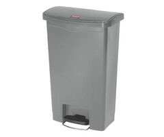 Rubbermaid Slim Jim Step On container Front Step kunststof 50 liter grijs