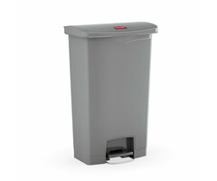 Rubbermaid Slim Jim Step On container Front Step kunststof 68 liter grijs