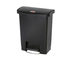 Rubbermaid Slim Jim Step On container Front Step kunststof 30 liter zwart