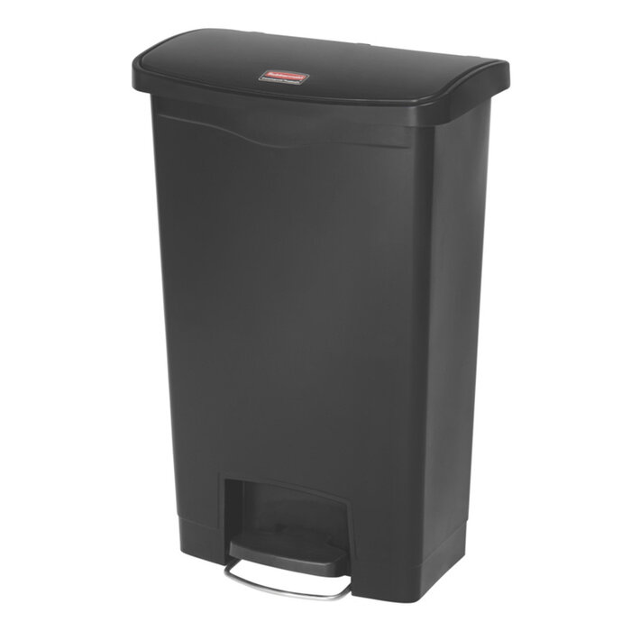 Rubbermaid Slim Jim Step On container Front Step kunststof 50 liter zwart