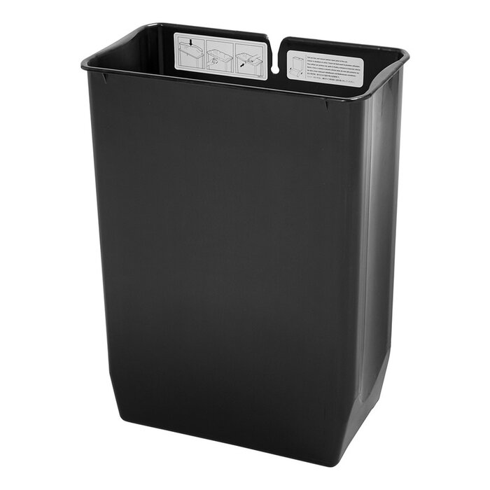 Rubbermaid Binnenbak 30 liter End Step RVS zwart