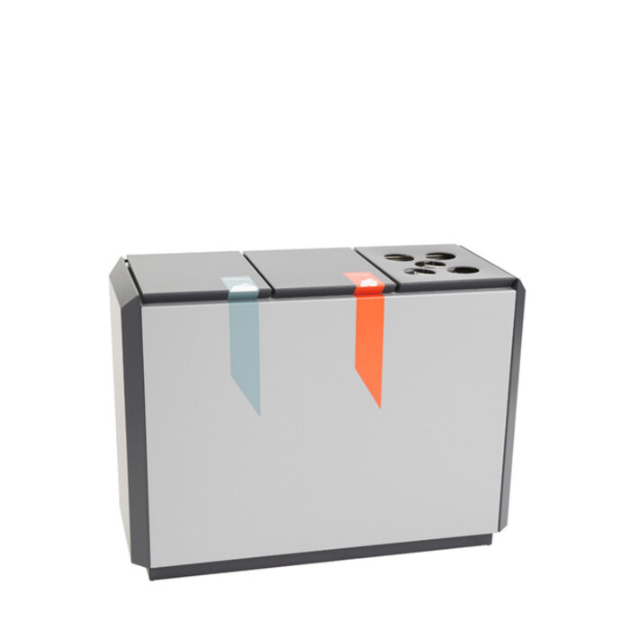 DutchDesign RecycloStar 3 met bekerinzet (grafietgrijs, lichtgrijs)