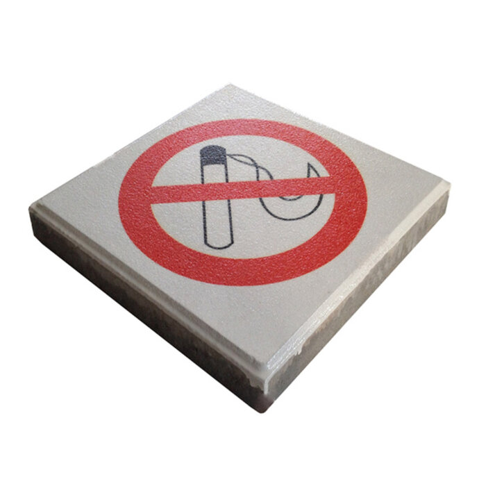 The DropPit Signaaltegel Rookverbod (wit, rood)