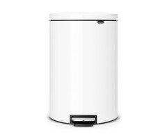 Brabantia Pedaalemmer FlatBack+ 40 liter Wit