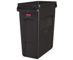 Rubbermaid Slim Jim met luchtsleuven 60 liter bruin