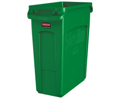 Rubbermaid Slim Jim met luchtsleuven 60 liter groen