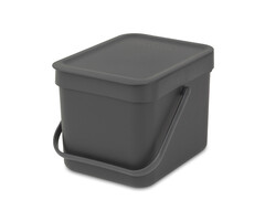Brabantia Afvalemmer Sort & Go 6 liter grijs