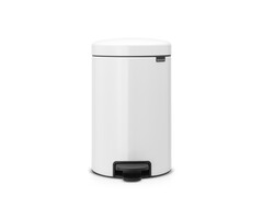 Brabantia Pedaalemmer NewIcon 12 liter met metalen binnenemmer wit