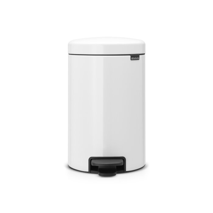 Brabantia Pedaalemmer NewIcon 12 liter met metalen binnenemmer wit