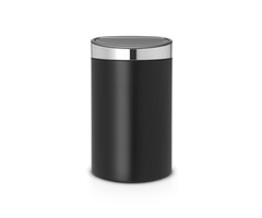 Brabantia Touch Bin New 40 liter (mat zwart, mat RVS)