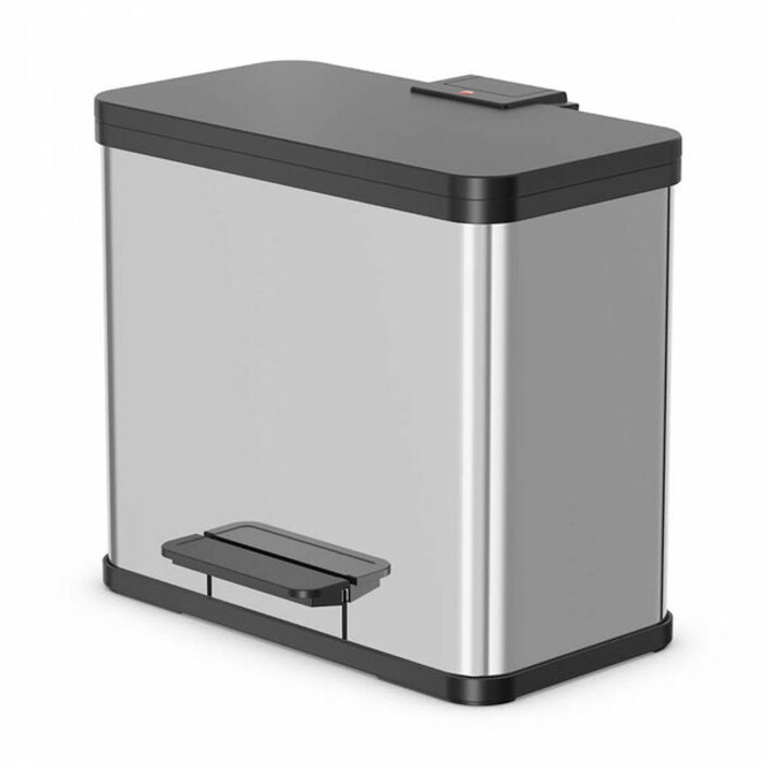 Hailo Öko Duo Plus L 17 + 9 liter (RVS, zwart)