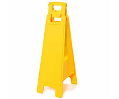 Rubbermaid Vierzijdig waarschuwingsbord - blanco geel