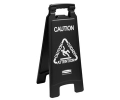 Rubbermaid Tweezijdig waarschuwingsbord - symbool Caution zwart