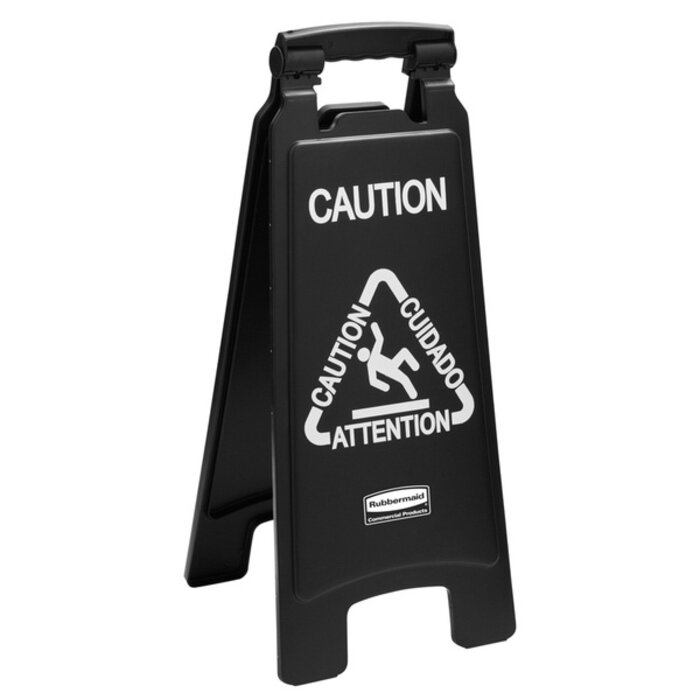 Rubbermaid Tweezijdig waarschuwingsbord - symbool Caution zwart