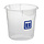 Ronde voedselcontainer 3,8 liter Verse Vis (transparant, blauw)