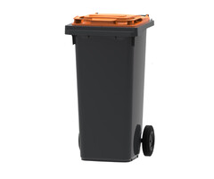 Mini-container 120 liter (grijs, oranje)