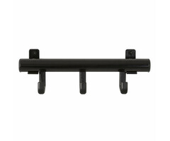 Wandkapstok Techno 3 zwart