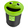 Smiley Face Bin Mixed recycling 52 liter (Zwart, lime)
