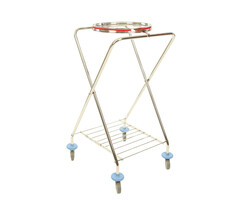 X Frame trolley afvalzakhouder chroom