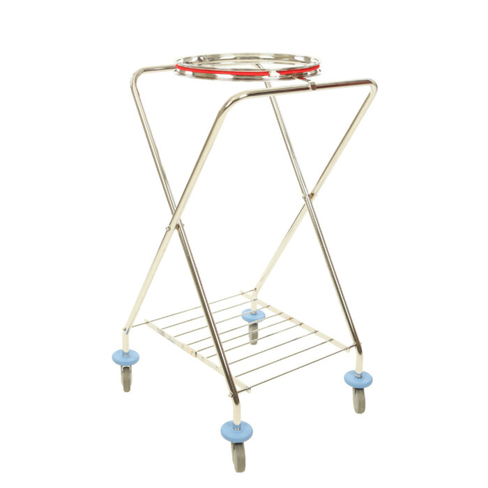 X Frame trolley afvalzakhouder chroom