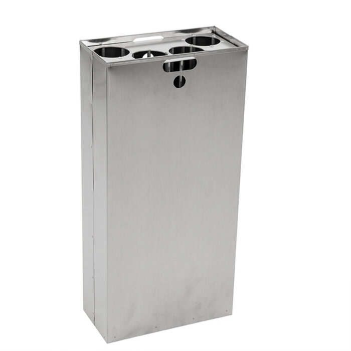 DutchDesign Halve binnenbak met bekerinzet Carro 110 liter aluminium