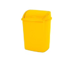 Afvalbak met Swing deksel 26 liter geel