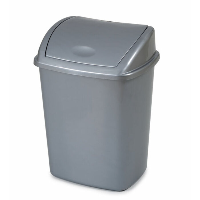 Afvalbak met Swing deksel 26 liter grijs