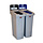 Slim Jim Recyclingstation 2-stroom NL deksel gesloten (zwart)/flessen (blauw) (grijs, zwart, blauw)