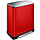 E-Cube recycling pedaalemmer 28+18 liter (rood, mat RVS)