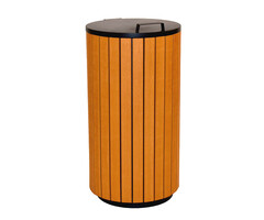 Buitenafvalbak 90 liter (houtlook, antraciet)