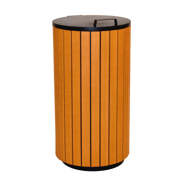 Buitenafvalbak 90 liter (houtlook, antraciet)